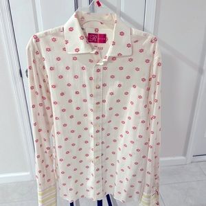 Men’s Dress Shirt! Barely worn, MUST WEAR WITH CUFF LINKS. Like a size Large/XL